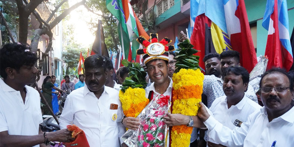 DMK candidate Karthik Mohan campaign rally