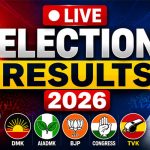 Tamil Nadu election results 2026 live updates DMK AIADMK BJP TVK seat count