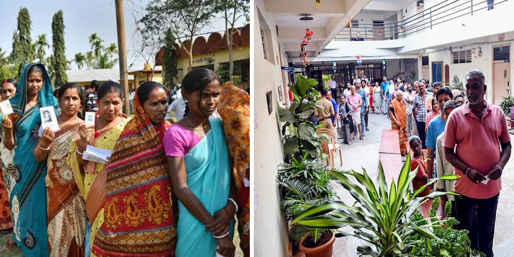 திரிபுரா வாக்காளர்கள் வரிசையில்