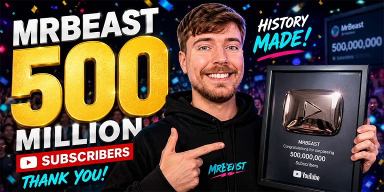 MrBeast reaches 500 million subscribers on YouTube