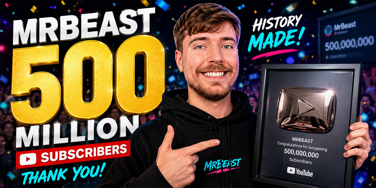 MrBeast Creates YouTube History: 500 மில்லியன் Subscribers பெற்ற முதல் Content Creator!