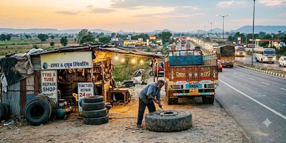 நெடுஞ்சாலைகளில் வாகன பழுதுபார்ப்பு கடைகள் கொண்ட வழியோர வசதி மையம்