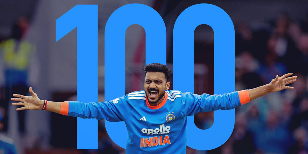அக்சர் பட்டேல் 100 டி20 விக்கெட் சாதனை